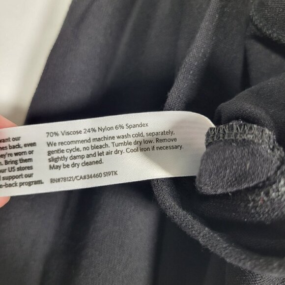 Women's Eileen Fisher Black Pull On Straight Leg Crepe Stretch Pants Size S - Picture 10 of 11